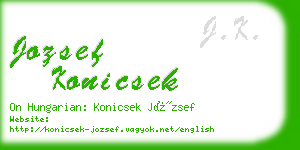 jozsef konicsek business card